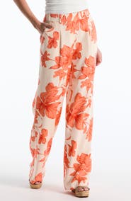 Laundry by Shelli Segal Floral Pleated Wide Leg pants