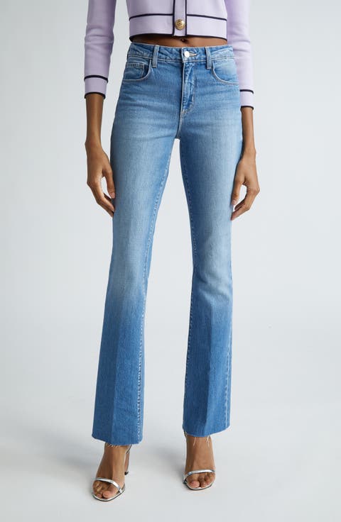 Ruth Raw Hem Straight Leg Jeans