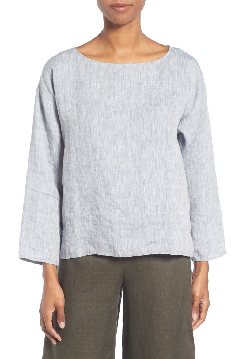 Organic Linen Top, Main, color, CHAMBRAY