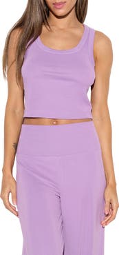 Spiritual Gangster Iris Racerback Ribbed Crop Tank