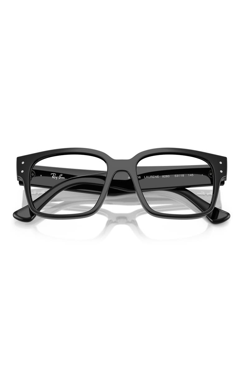 51mm Square optical glasses, Alternate, color, BLACK