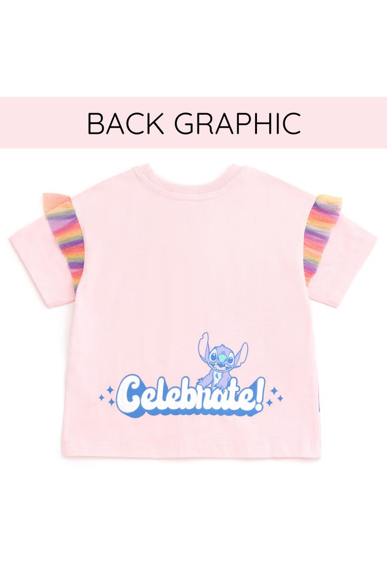Lilo & Stitch Birthday Graphic T-Shirt, Alternate, color, Angel Light Pink