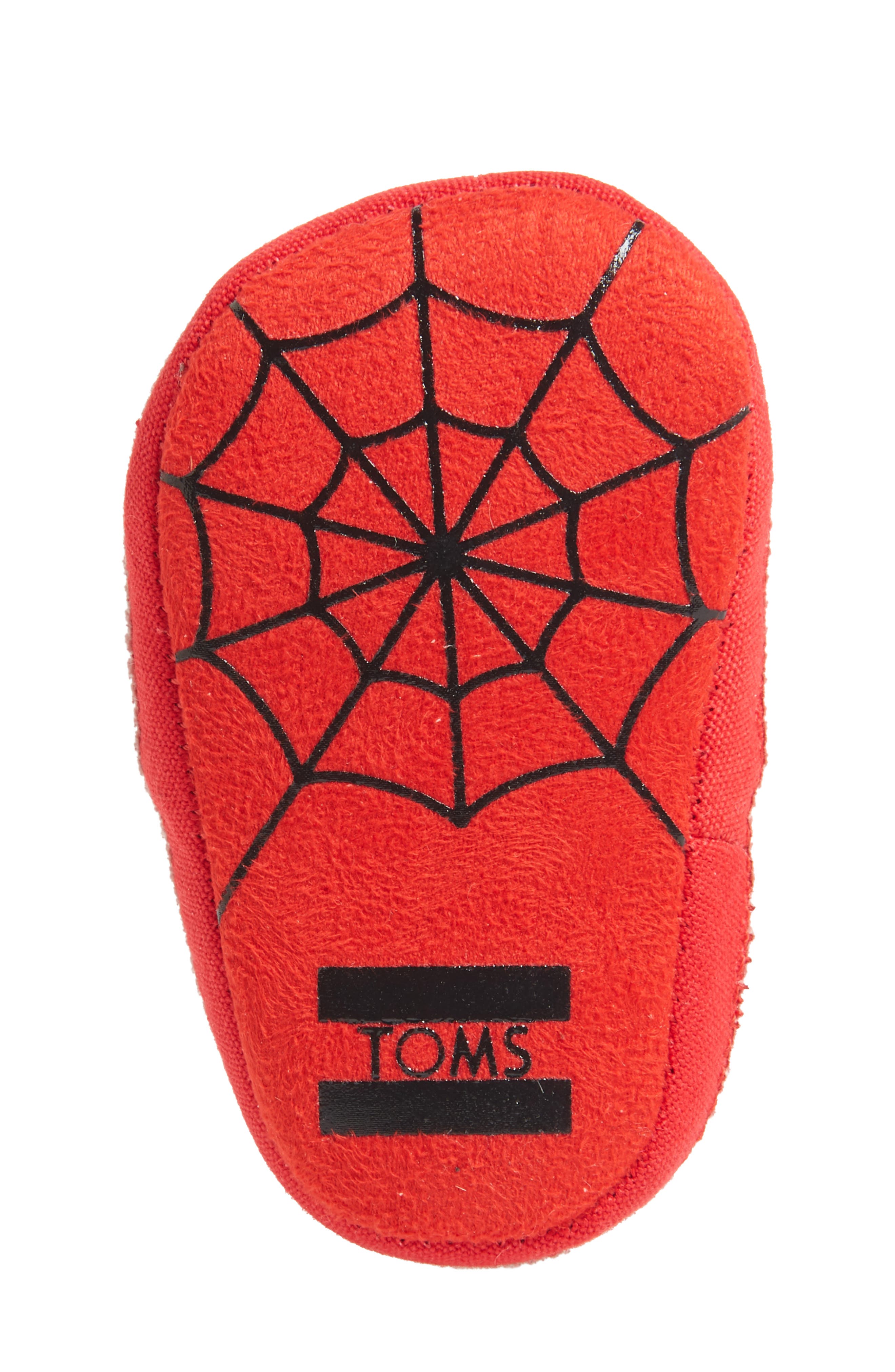 TOMS x Marvel Lima Spider Man Slip-On Crib Shoe, Alternate, color, 