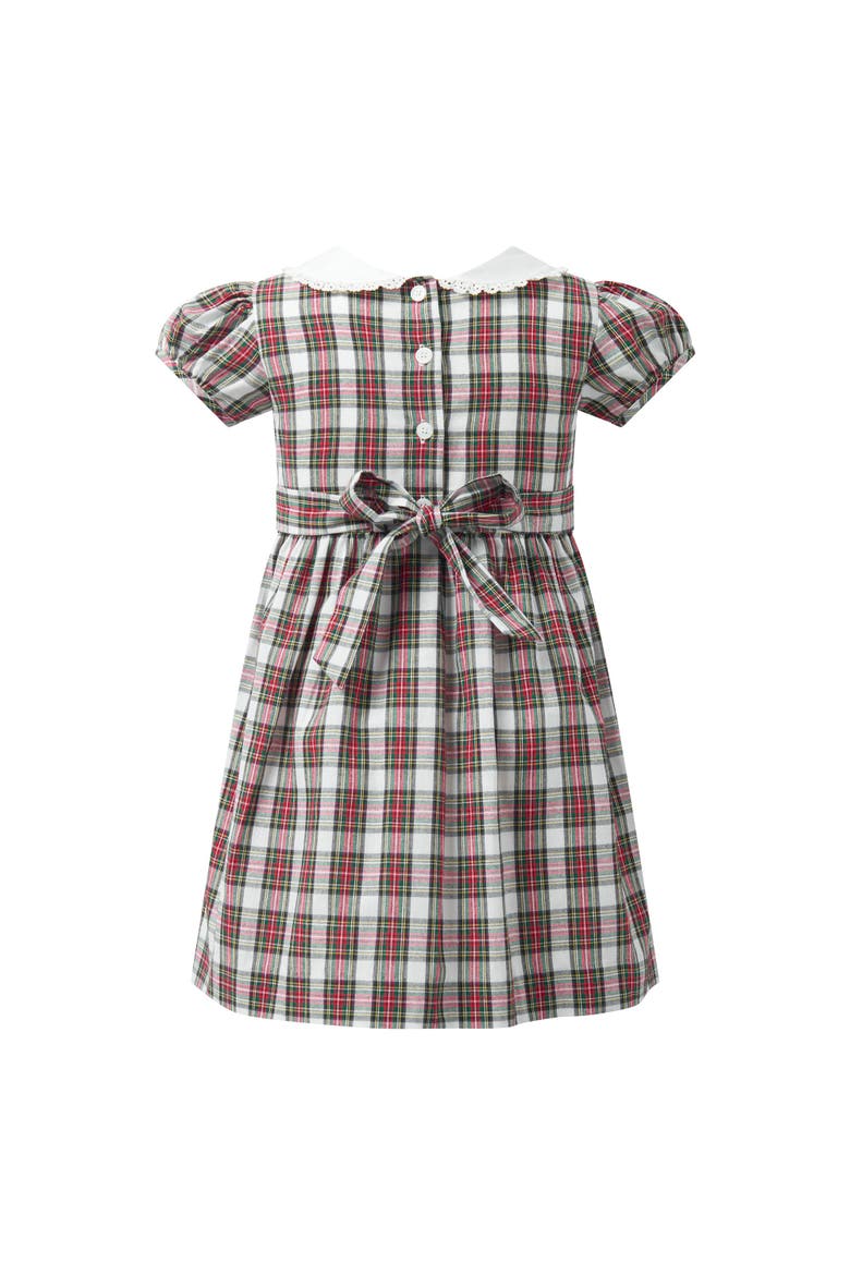Ivory Tartan Frill Front Dress, Alternate, color, Red
