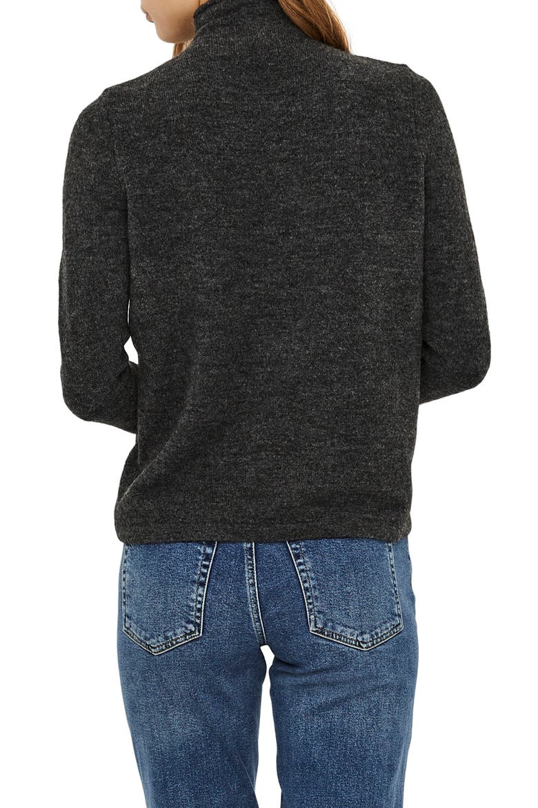 Avery Funnel Neck Sweater, Alternate, color, DARK GREY