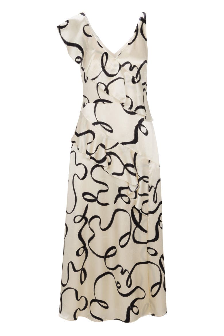 Hollis Satin Ribbon Dress, Alternate, color, Ribbon Print