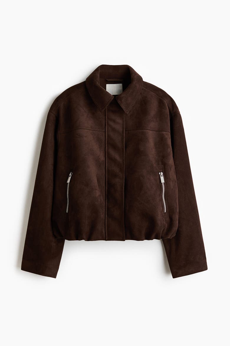 Napped Jacket, Alternate, color, Brown