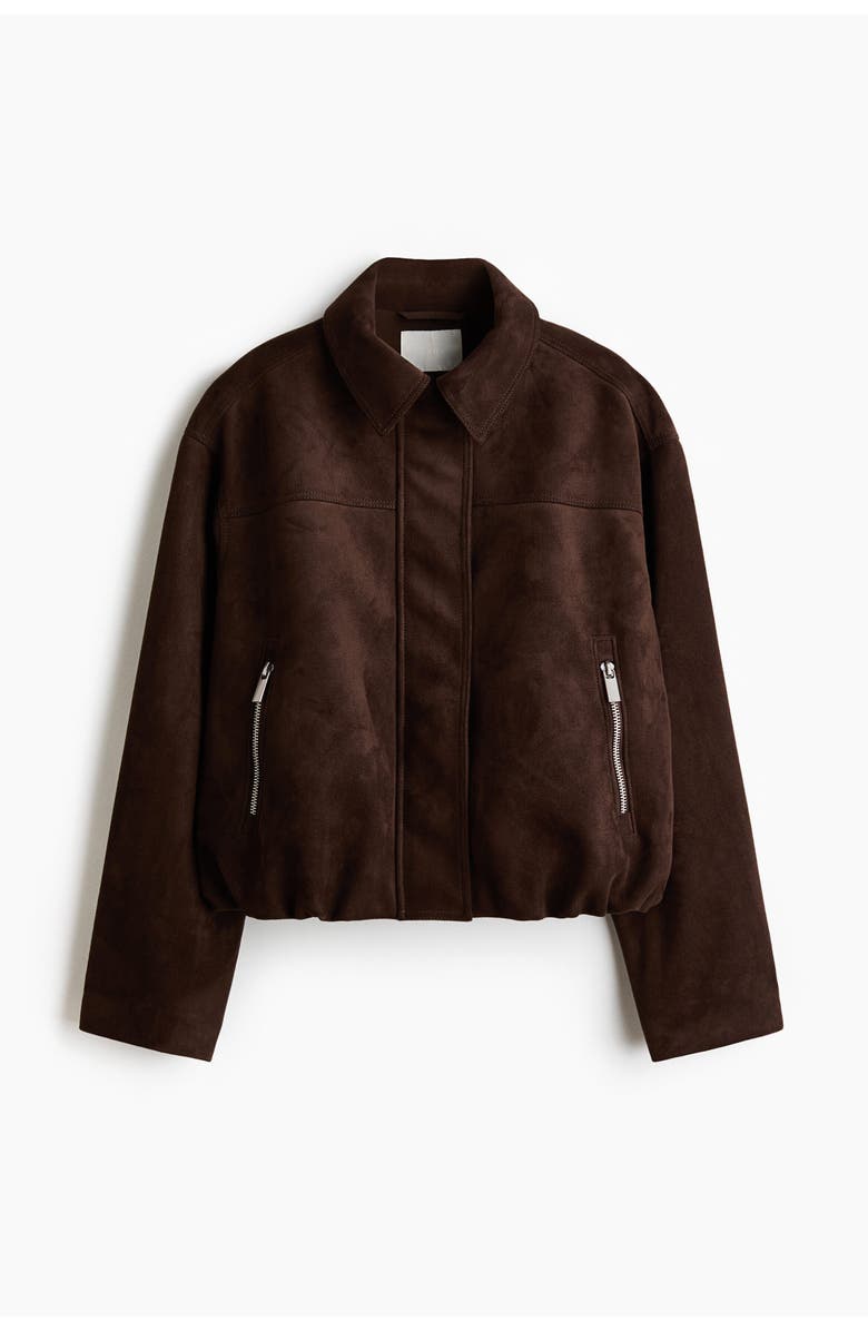 H&M Napped Jacket, Alternate, color, Dark Brown