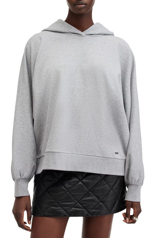 Allsaints Tierra Pullover Circle Logo Hoodie In Gray