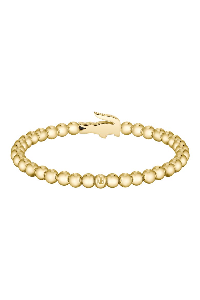 Men's Matchpoint Stainless Steel Bead Bracelet, Alternate, color, GOLD