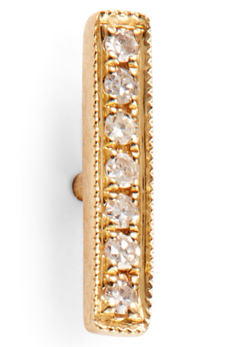 Dana Rebecca Designs Sylvie Rose Diamond Bar Stud Earrings, Alternate, color, Yellow Gold