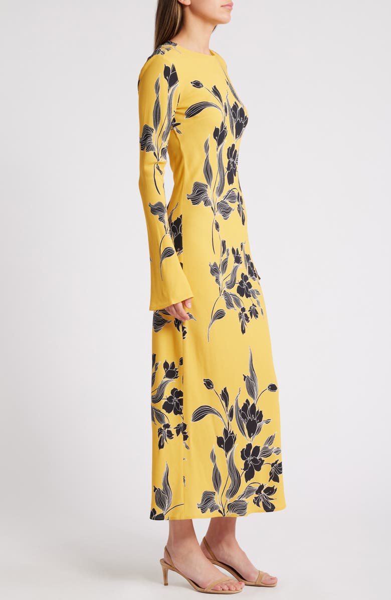 Favorite Daughter The Truly Madly Floral Print Long Sleeve Maxi Dress, Alternate, color, Buttercup Fleur