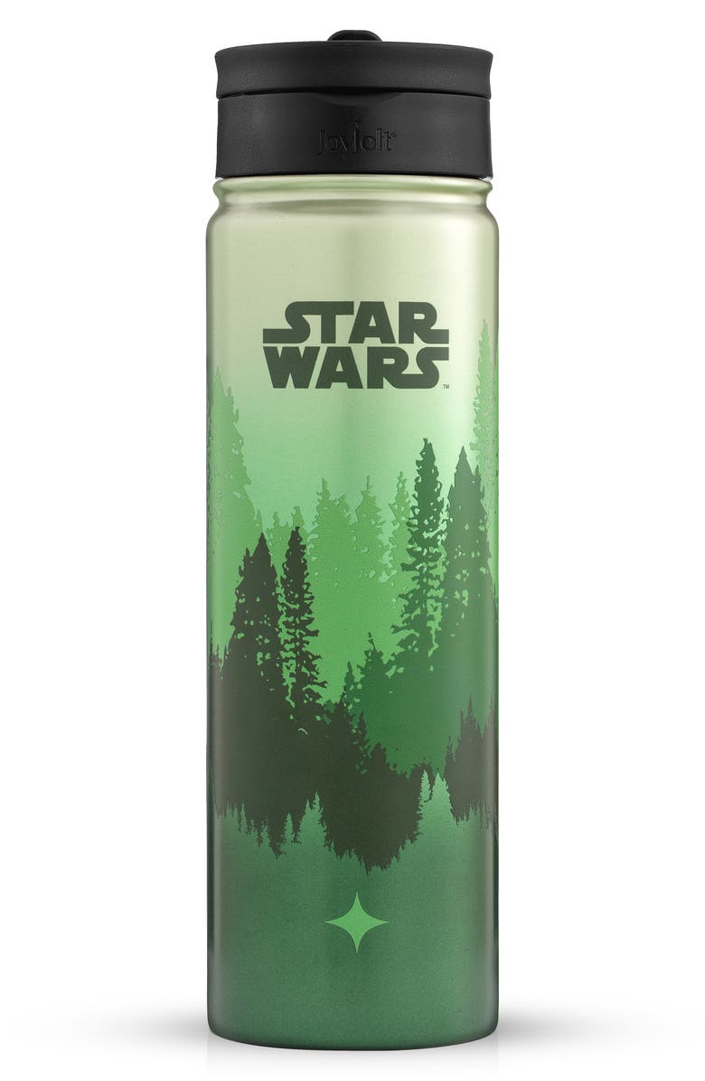 JoyJolt Star Wars Endor 22-Ounce Stainless Steel Water Bottle, Main, color, Green