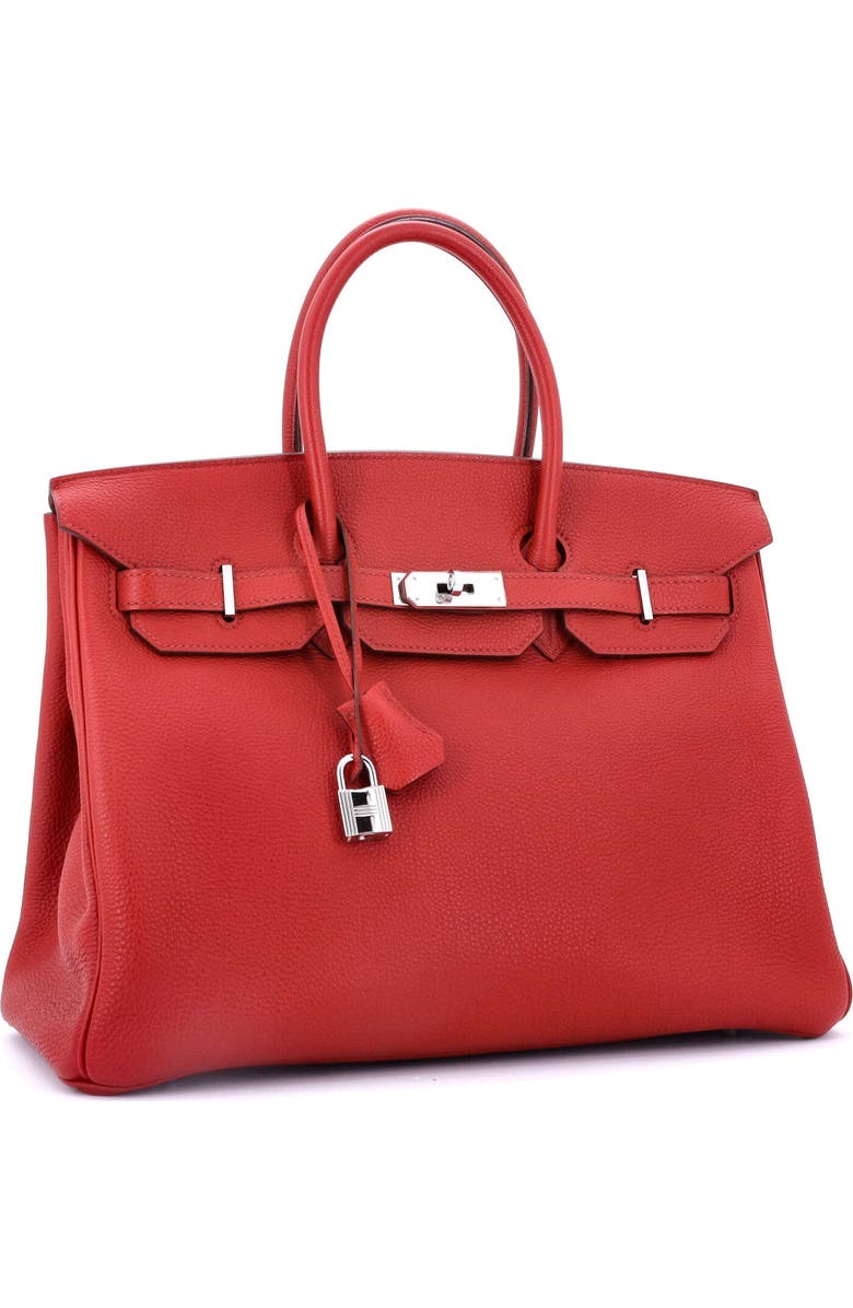 Pre-Owned Hermes Birkin Handbag Red Togo with Palladium Hardware 35, Alternate, color, Rouge Casaque