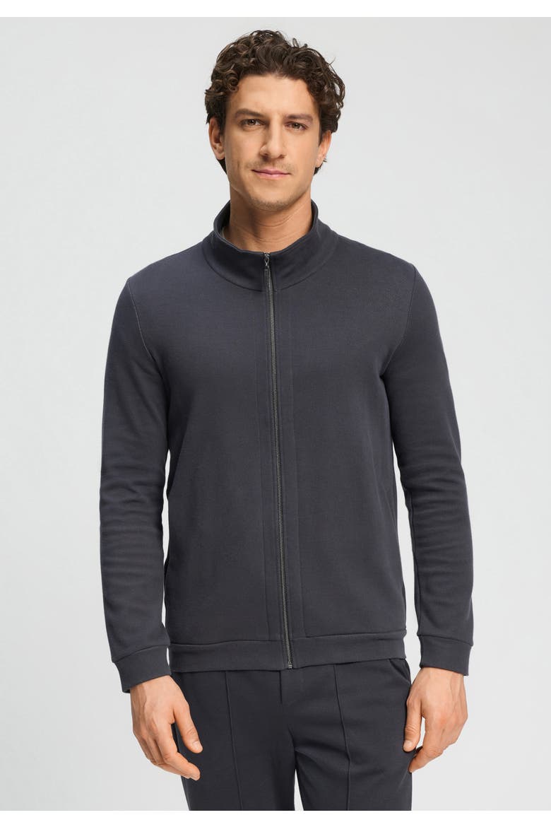 Travelwear Cotton Blend Zip-Up Jacket, Alternate, color, Smokey Charcoal