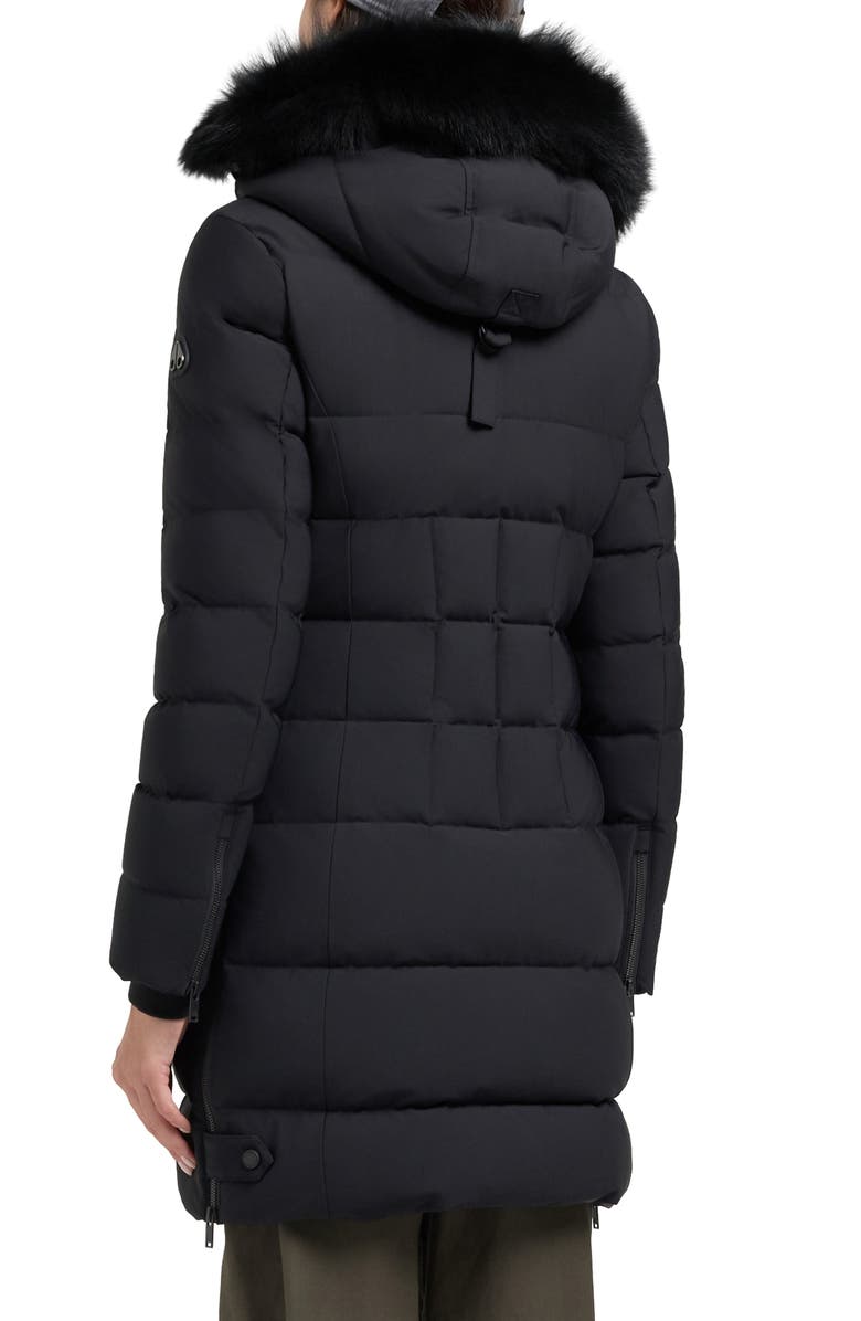 Moose Knuckles Watershed 3 Genuine Shearling Trim 800 Fill Power Down Parka, Alternate, color, Black