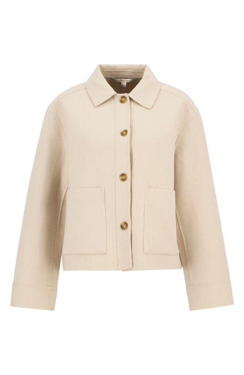 Barbour Ashdon Double Face Wool Blend Overshirt In Neutral
