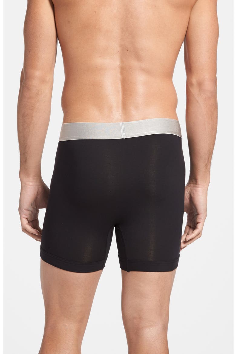 Steel U2719 Microfiber Boxer Briefs, Alternate, color, BLACK