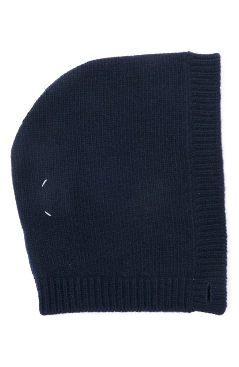 Button Virgin Wool Knit Hood