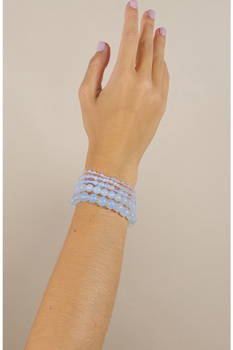 Glass Opal Beaded Stretch Bracelet, Alternate, color, GLASS OPAL
