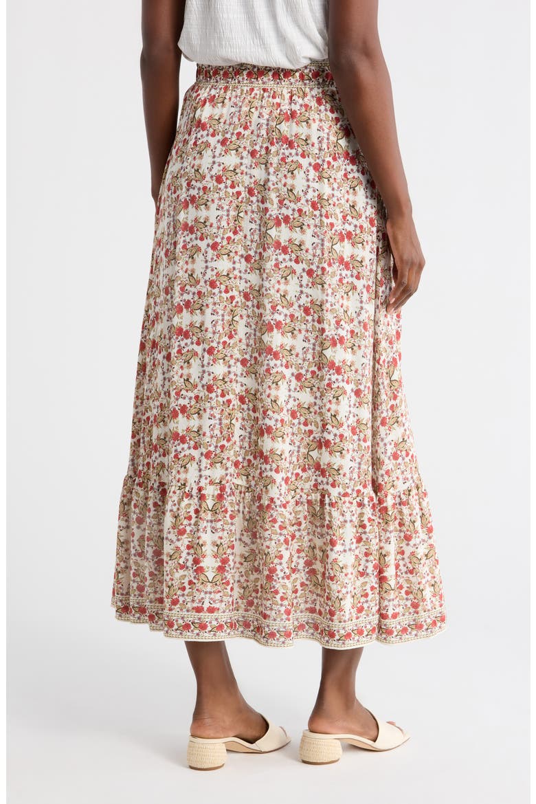Floral Maxi Skirt, Alternate, color, CREAM/ DESERT ROSE PAISLEY