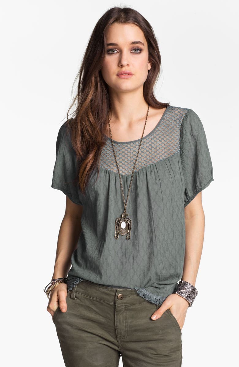 Free People 'Geo Boho' Peasant Top, Main, color, 