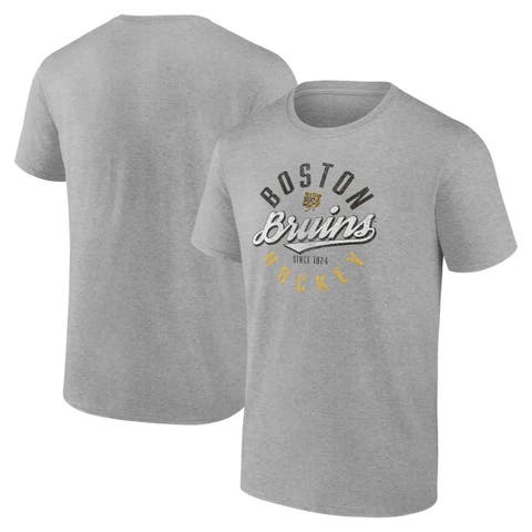 Men's Fanatics Gray Boston Bruins Emblem T-Shirt