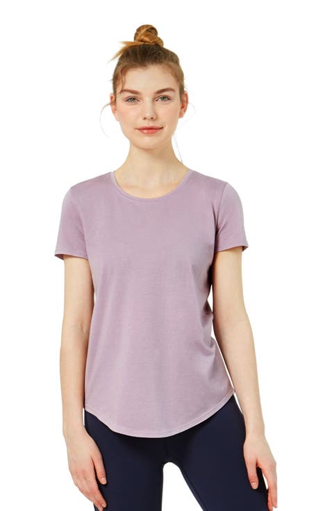 Rebody Essentials Scooped Short Sleeve Top