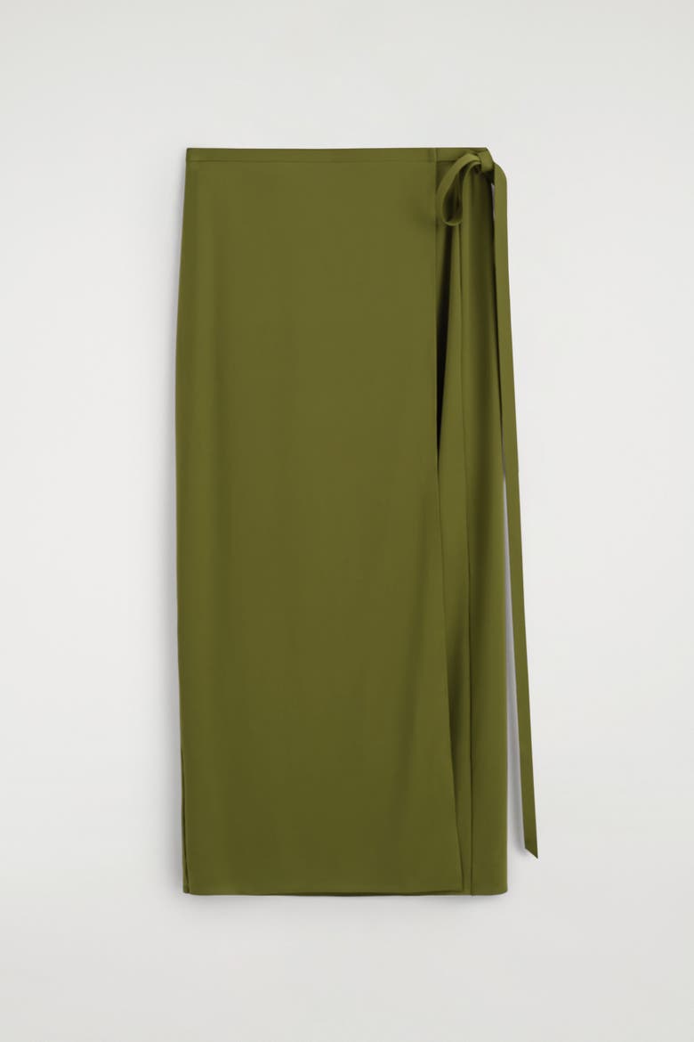 Sarong Wrap Skirt, Alternate, color, KHAKI