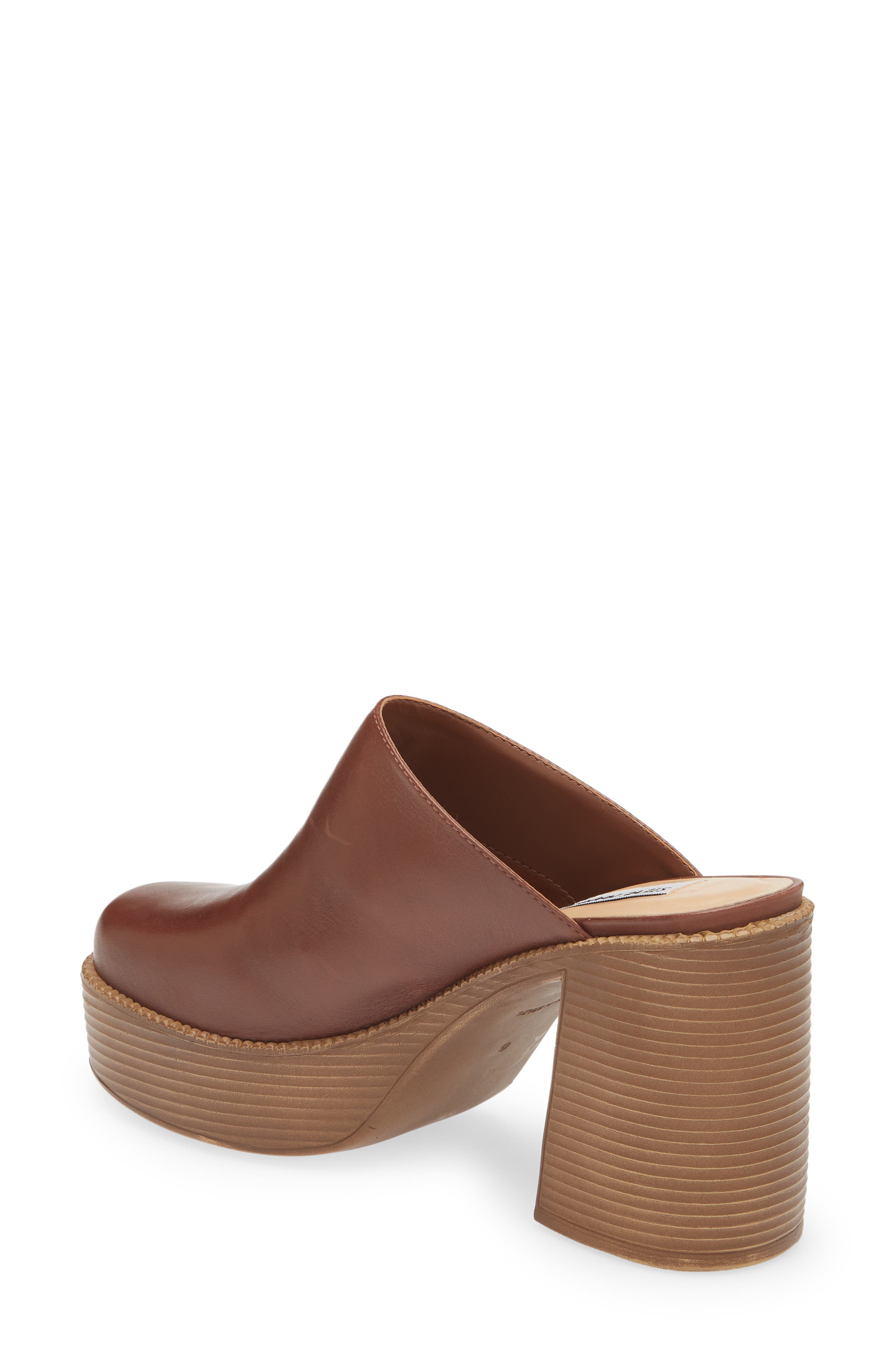 Bowe Platform Mule, Alternate, color, BROWN LEATHER
