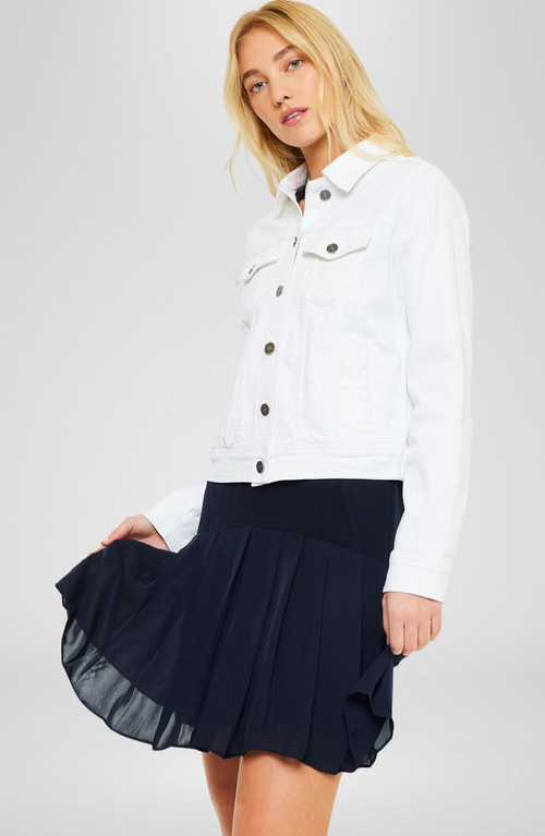 Kancan Yumi Denim Jacket In White