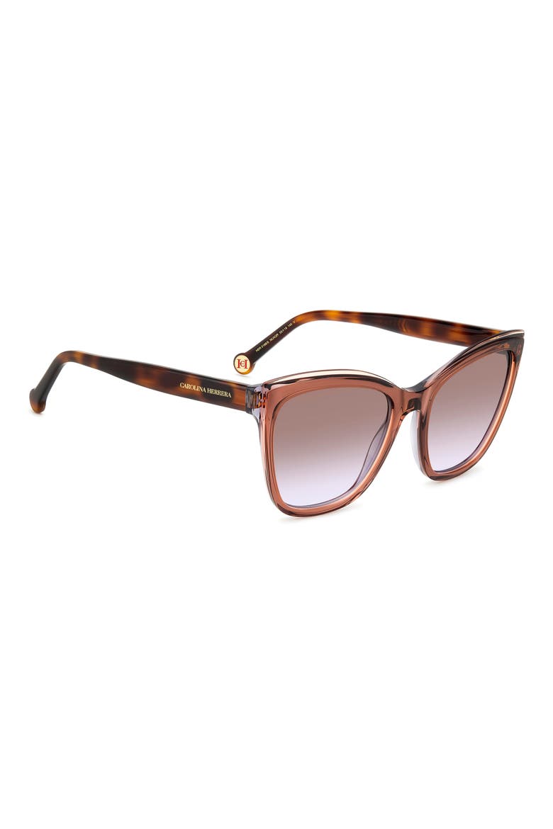 55mm Cat Eye Sunglasses, Alternate, color, BROWN PINK GRAD