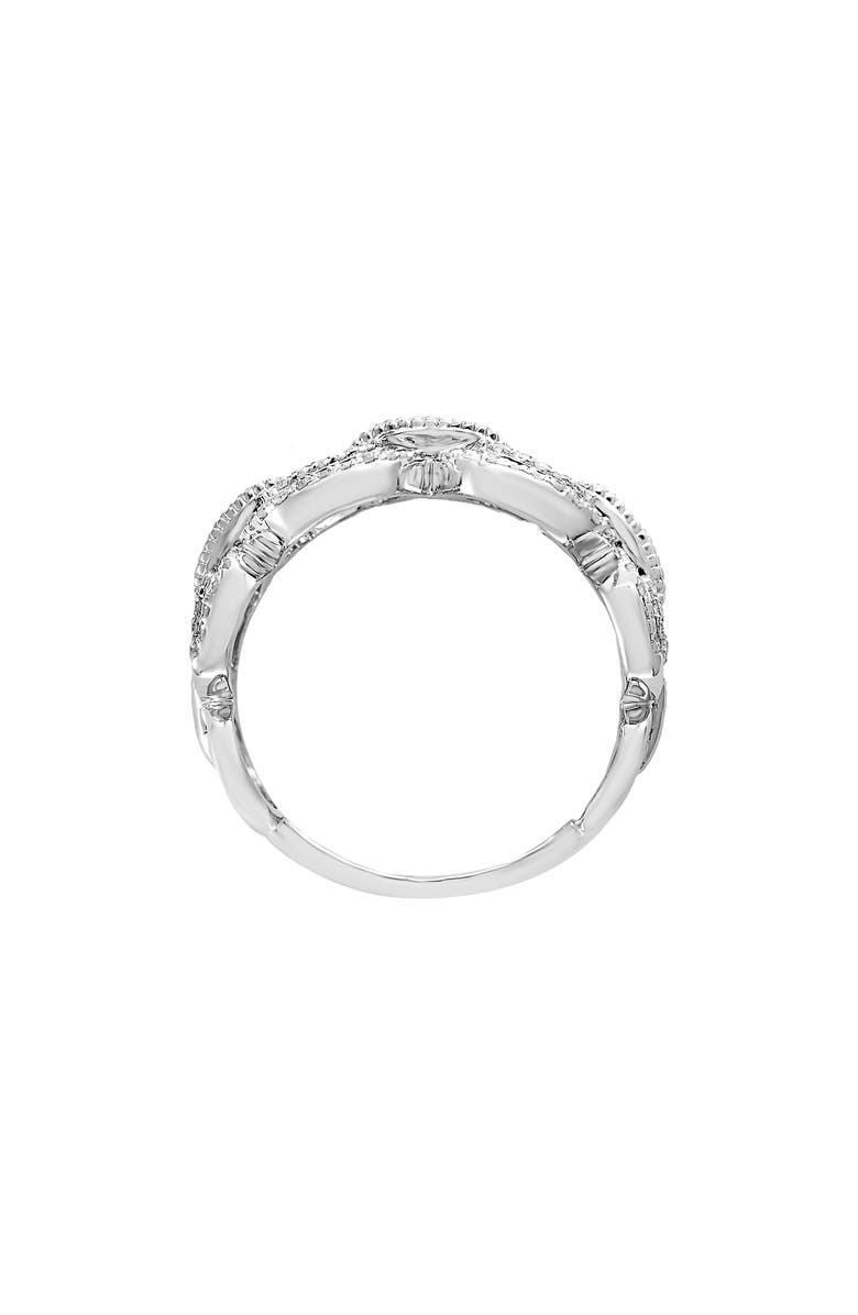 EFFY 14K Rose Gold Baguette Cut Diamond Scalloped Band Ring - 0.80 ctw, Alternate, color, 