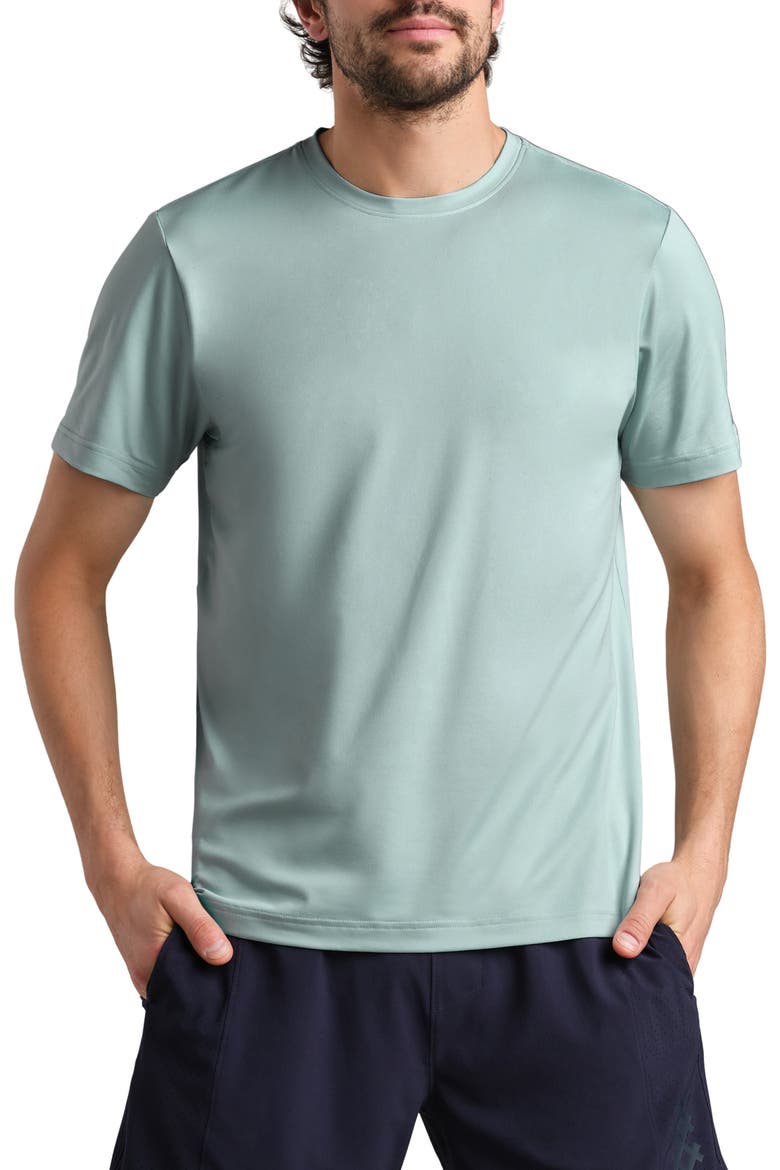 Backspin Performance T-Shirt, Main, color, BLUE WATER