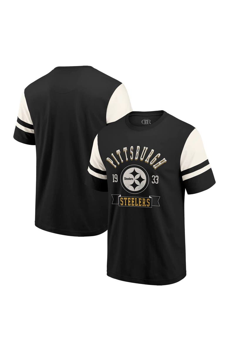 Darius Rucker Collection by Fanatics Men's Darius Rucker Collection by Fanatics  Black Pittsburgh Steelers Football T-Shirt, Main, color, 