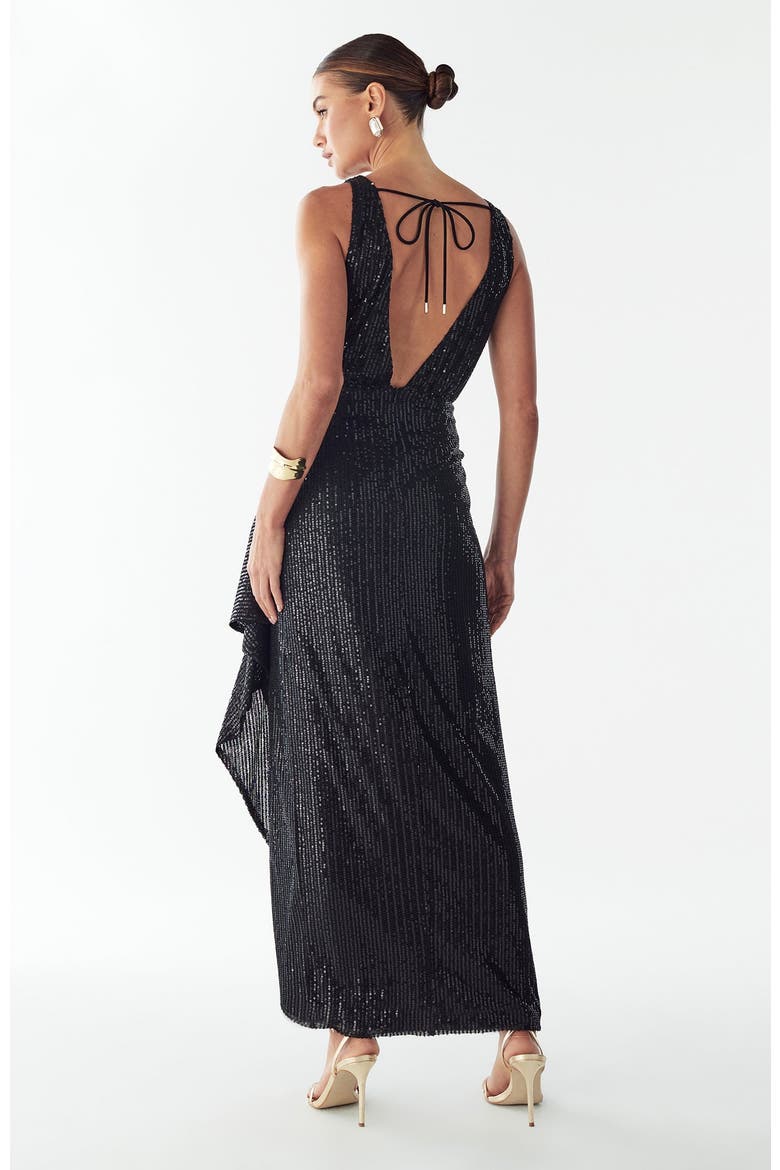 Dewan Maxi Dress, Alternate, color, Black Sequin