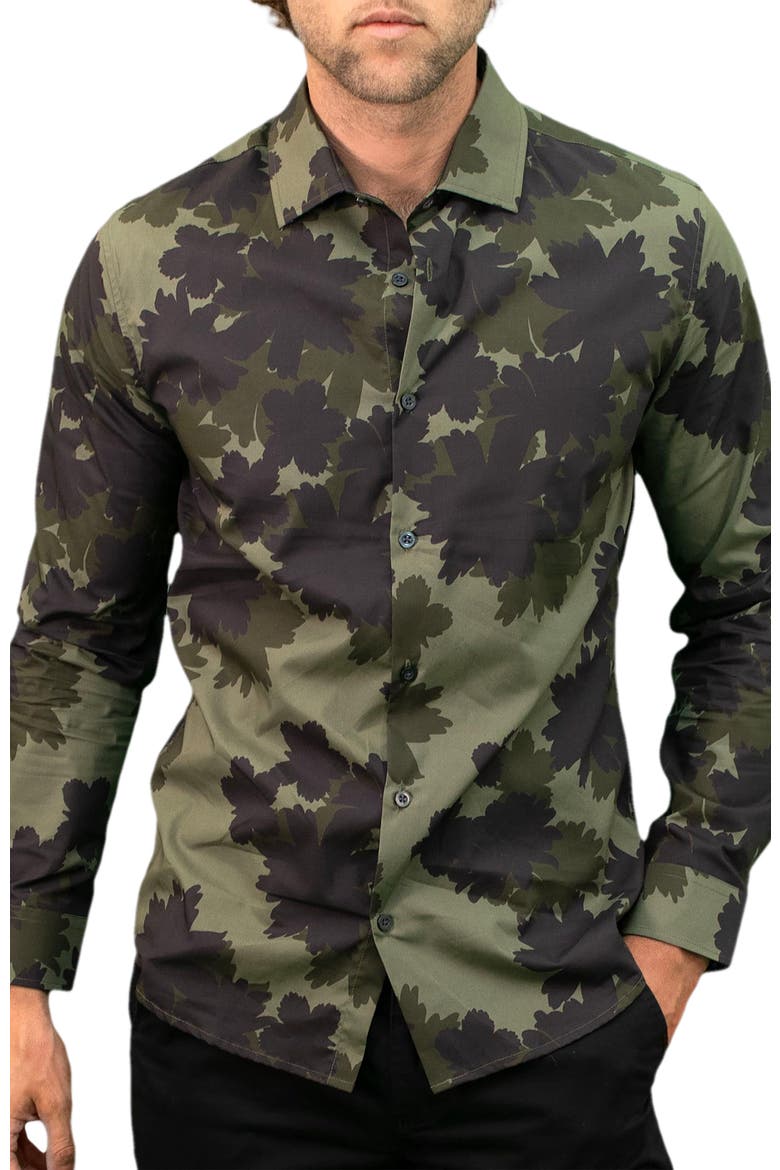 Norman Button-Up Shirt, Main, color, Salerno Floral Sage