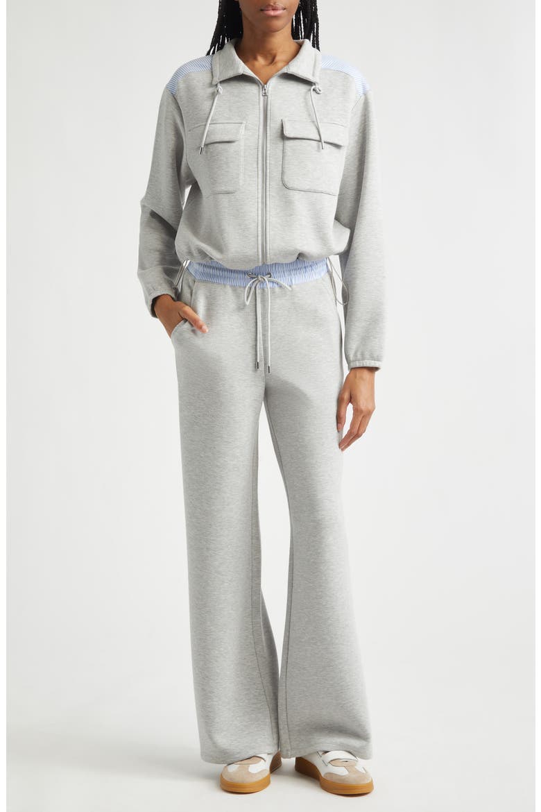Ernie Mixed Media Sweatpants, Alternate, color, LIGHT HEATHER GREY