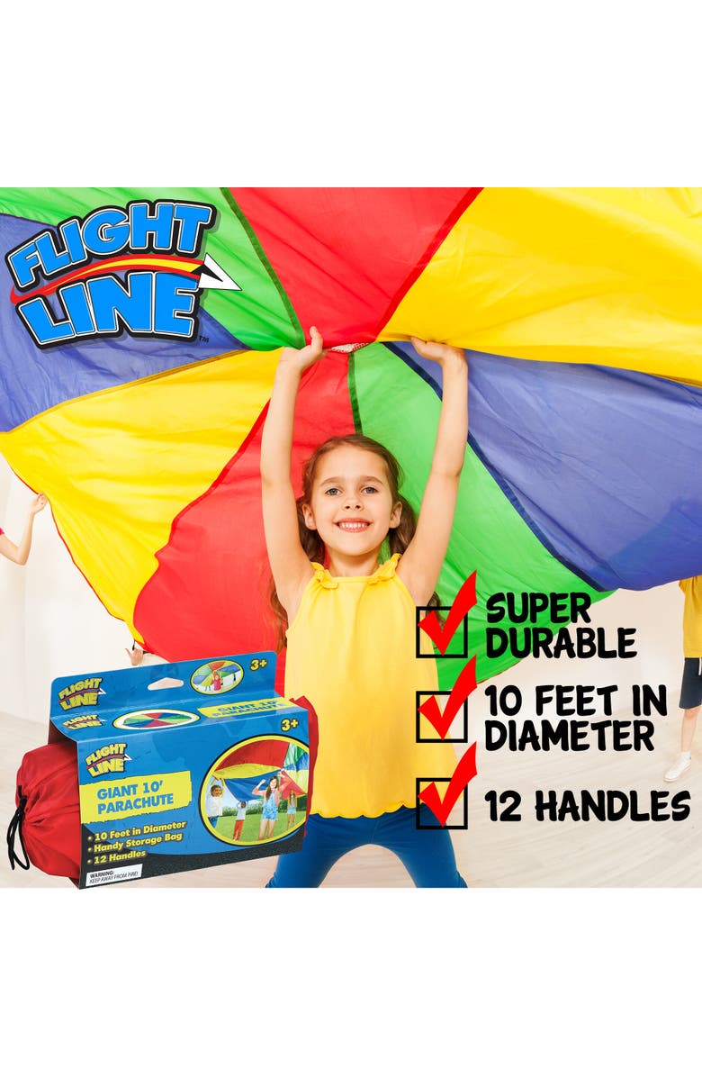 Flight Line Giant 10' Parachute, Kids 3+, Alternate, color, 