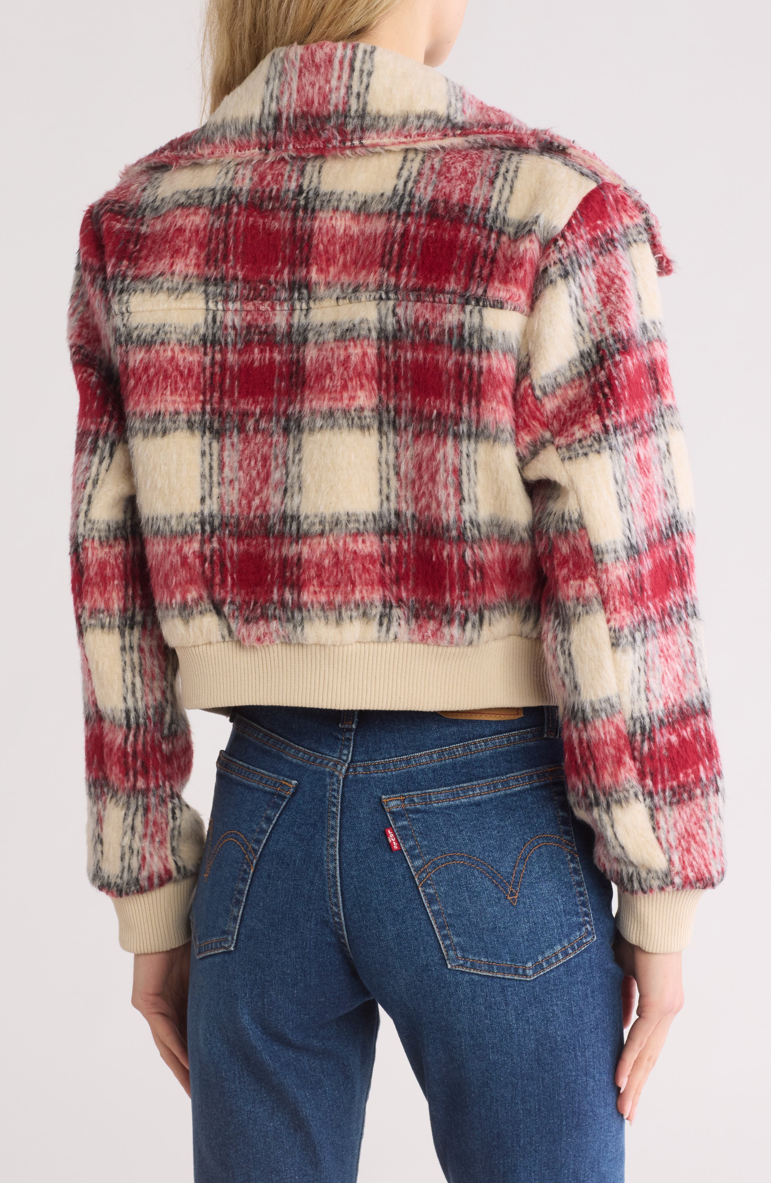 Vigoss® plus size perforated faux suede bomber jacket | maurices