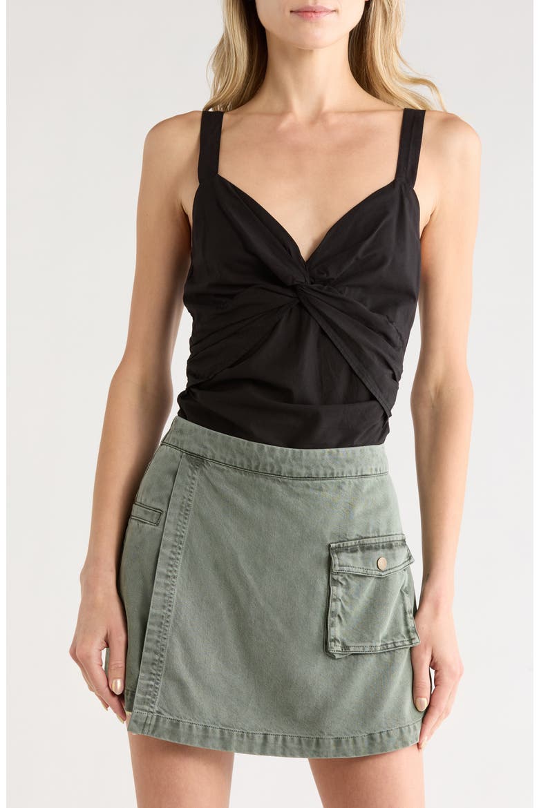 Lima Twisted Front Camisole, Main, color, BLACK