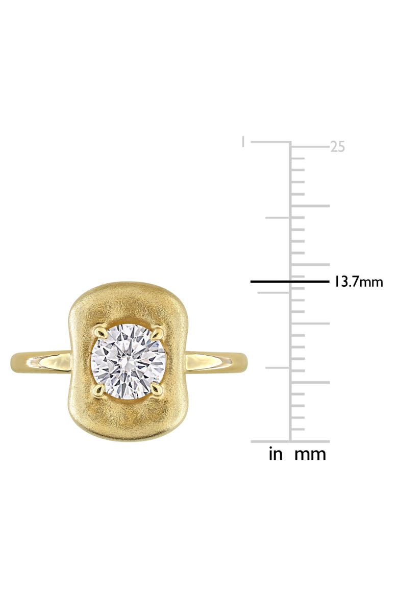 Lab Grown Diamond Solitaire Puffed Ring 14k, Alternate, color, Yellow Gold