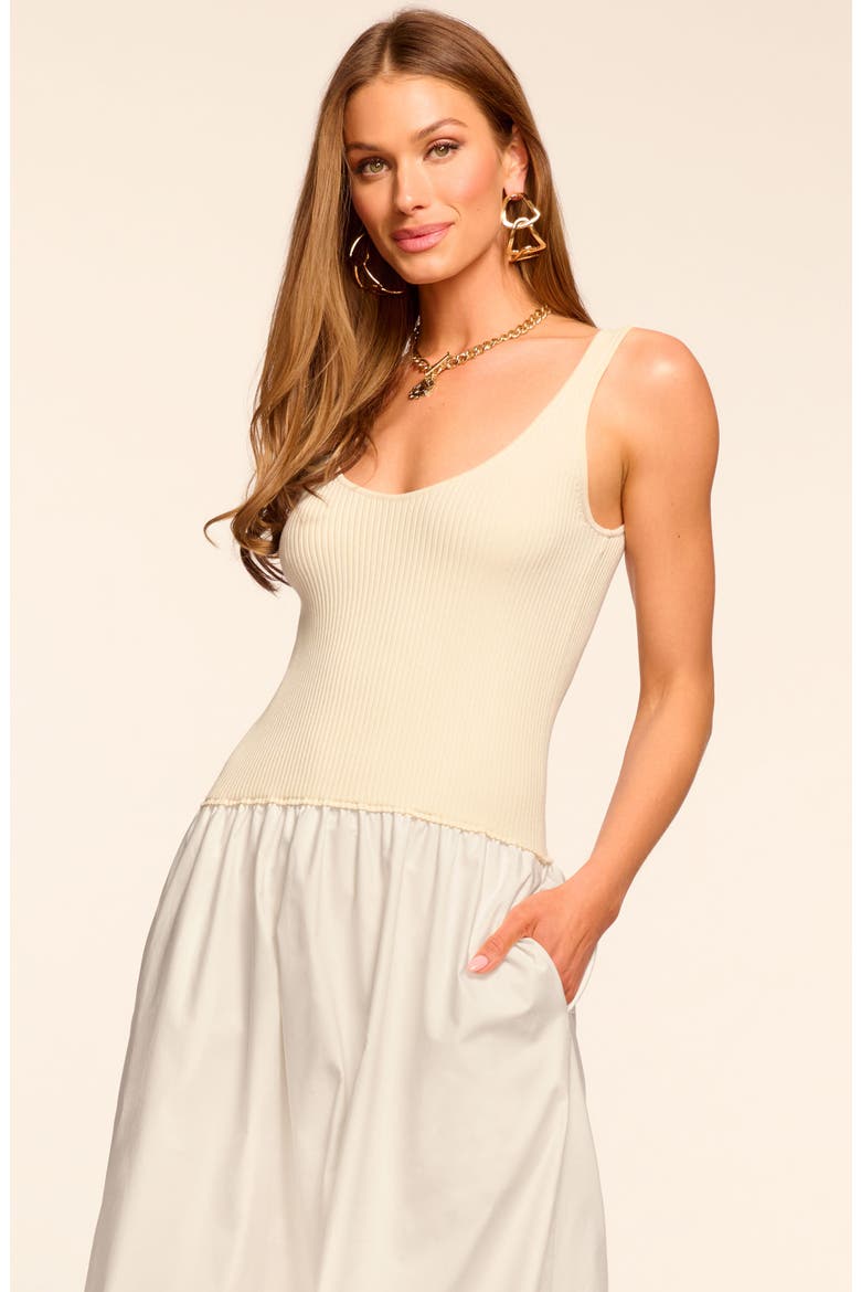 Dawson Mixed Media Maxi Dress, Alternate, color, IVORY