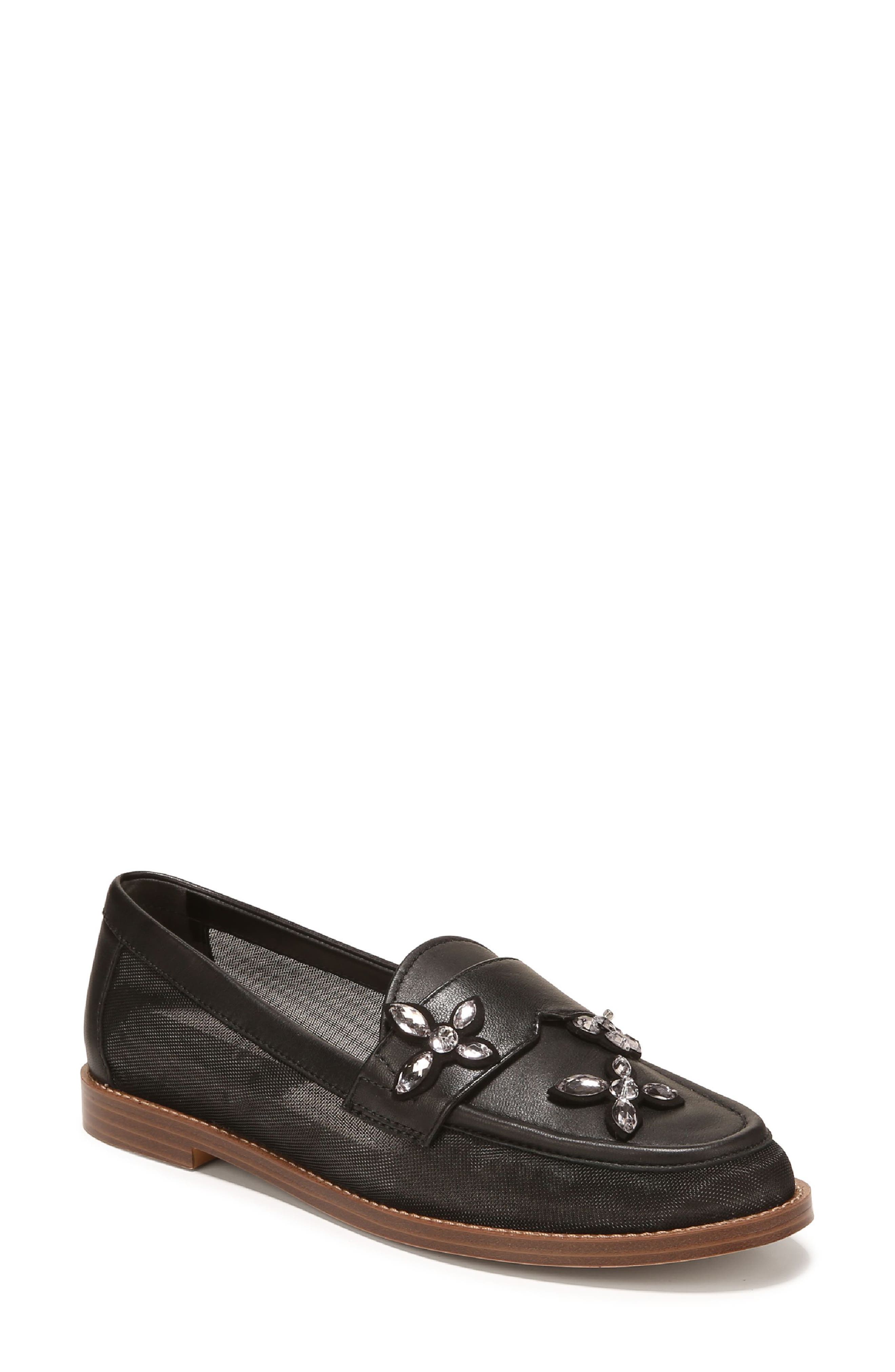 Franco Sarto Stellan Embellished Loafer, Main, color, Black