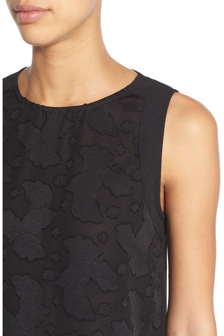 Gibson Embossed Front Sleeveless Top, Alternate, color, BLACK