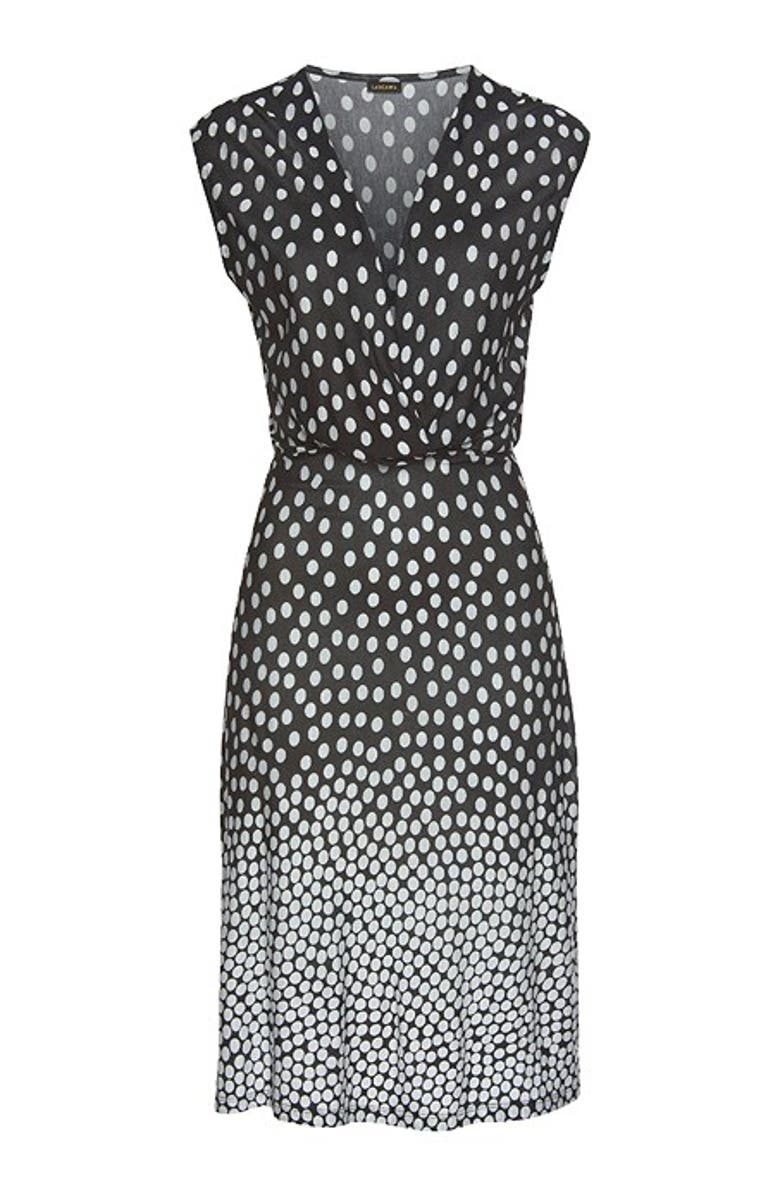 LASCANA Women's Polka Dot V-Neck Dress, Alternate, color, White Dot