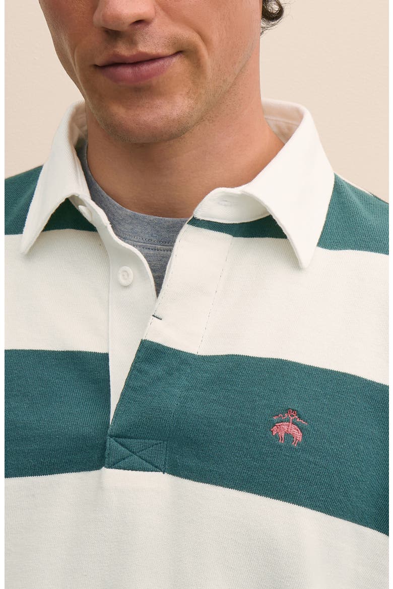 Stripe Rugby Shirt, Alternate, color, CREAM/ GREEN