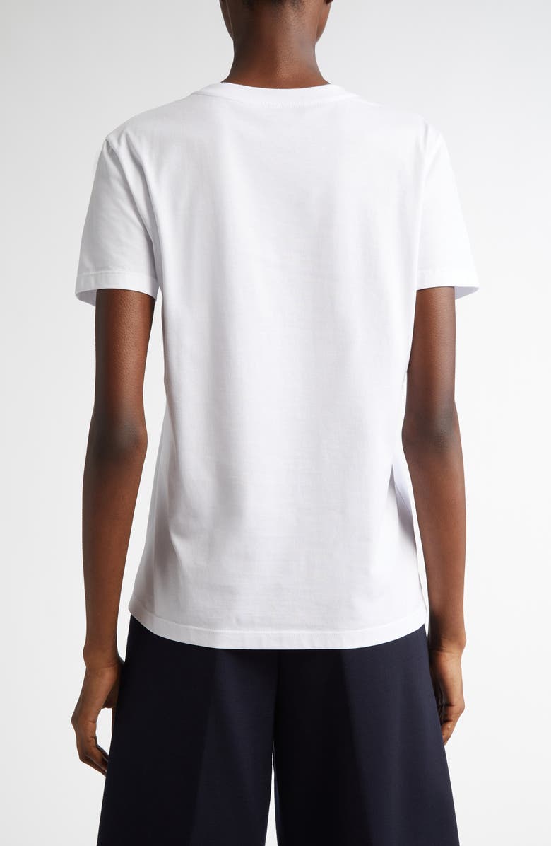 Max Mara Acacia Anchor Crystal Embellished Logo Cotton Graphic T-Shirt, Alternate, color, 