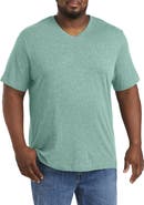 Harbor Bay by DXL Big & Tall Slub Knit V-Neck T-Shirt