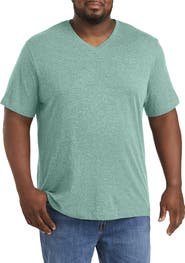 Harbor Bay by DXL Big & Tall Slub Knit V-Neck T-Shirt